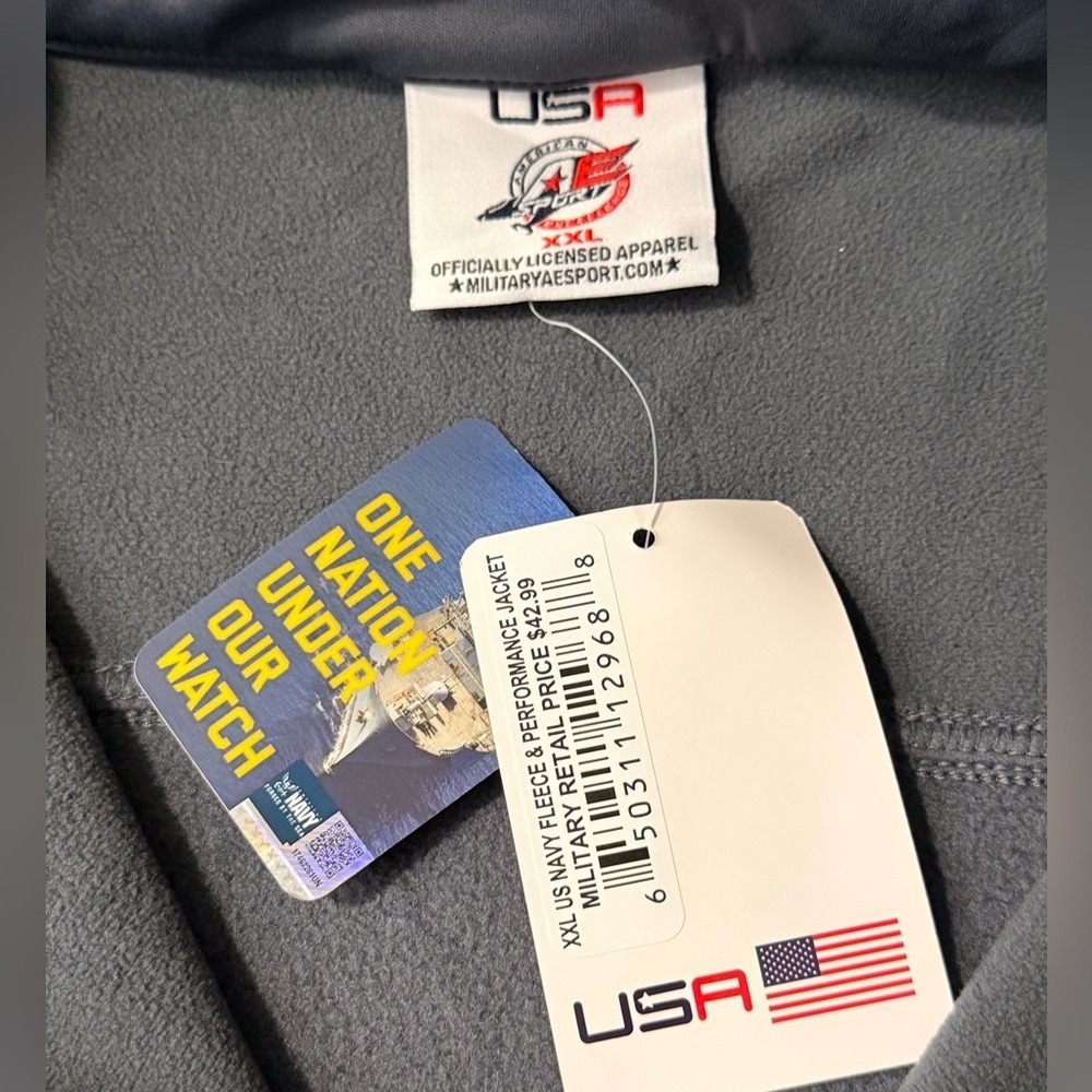 Gray Full‎ Zip United States Navy embroidered logo Size XXL - Picture 4 of 11